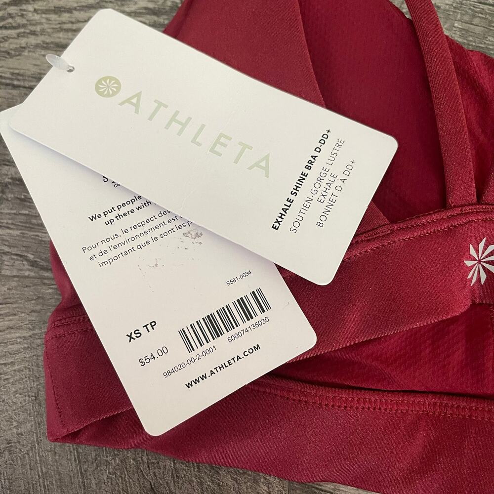 Athleta Women's Sports‎ Bra Red XS TP - Picture 2 of 5